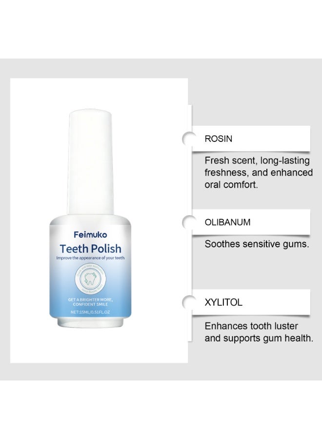 Feimuko 2-PACKS Teeth Polish Care Products |  Improve the Appearance of Your Teeth,Get a Brighter More Confident Smile 15ml*2 - Image 2